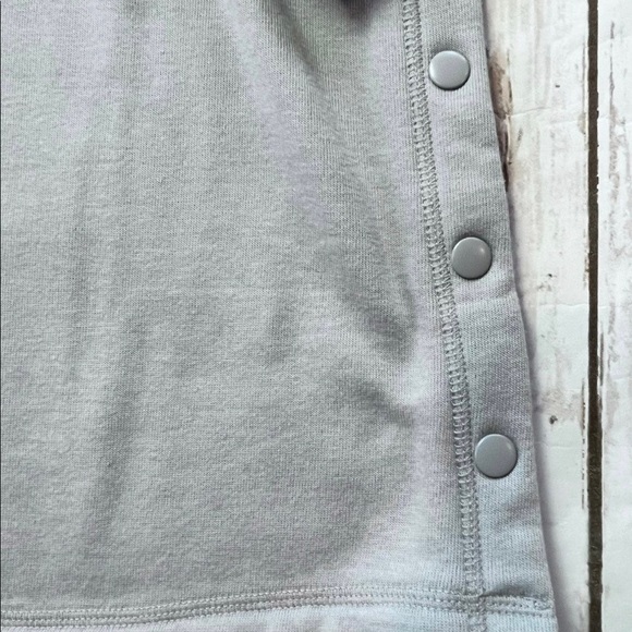 Caslon Grey Cowl Neck Side Snap Fleece Tunic Sweatshirt Size XS - Picture 5 of 9
